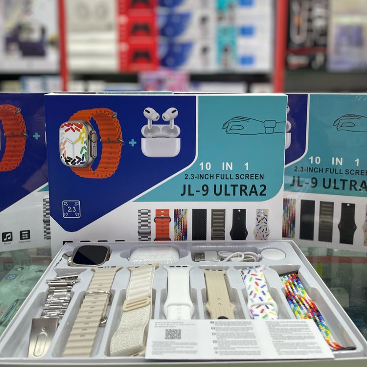 Combo reloj inteligente 10 en 1 con correas intercambiables