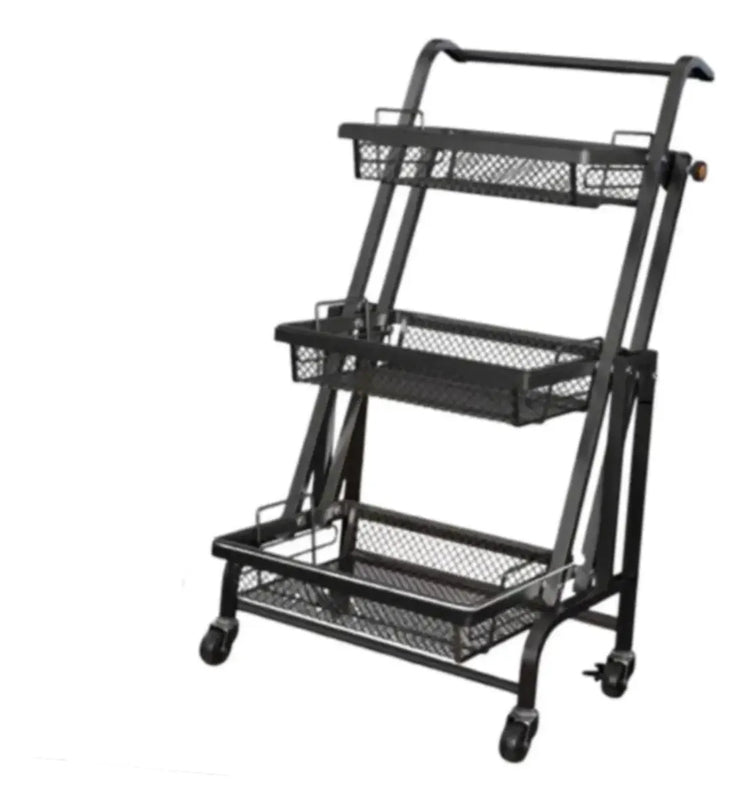 Organizador rodante plegable de 3 niveles