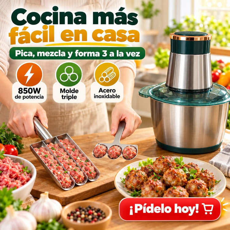 Procesador de alimentos y molde para albóndigas